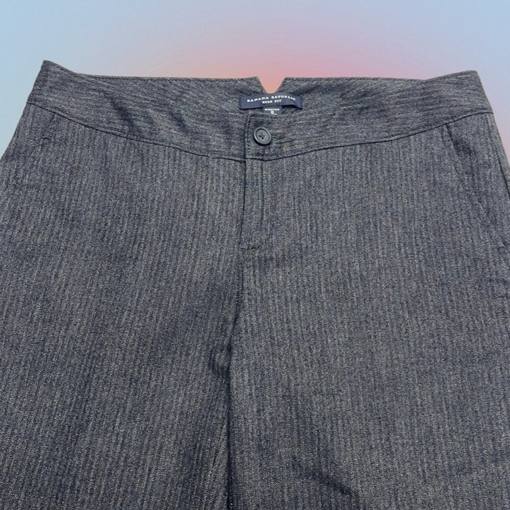 BANANA REPUBLIC Women’s 8 Gray Herringbone Wool Blend Capri Pant
